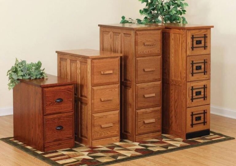wood filing cabinet
